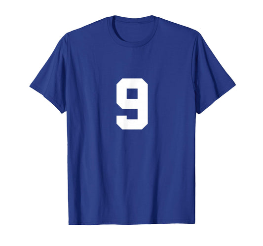 Number 9 (on Front / Back) Sports Team Jersey Number T-Shirt