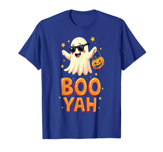 Funny Halloween Ghost Boo Yah Expression T-Shirt