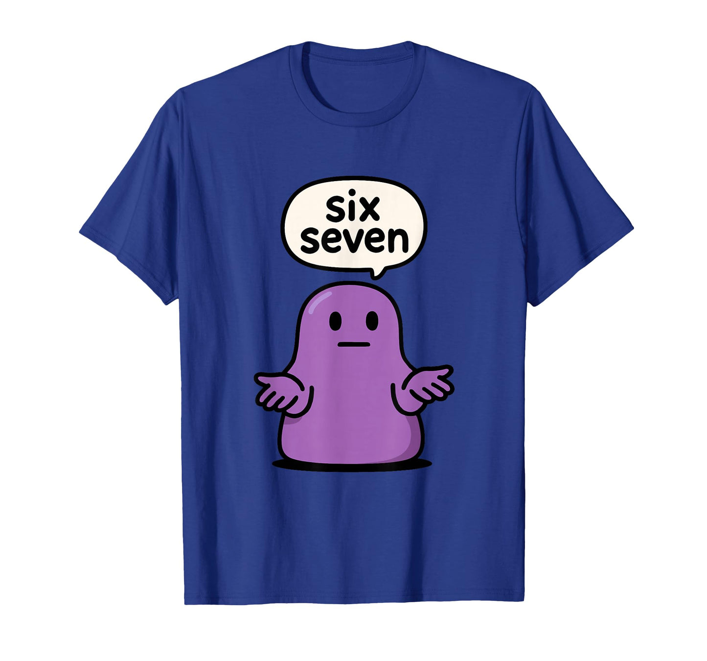 67 Six Seven 6-7 Purple Blob Slime - Funny Kid Brainrot Meme T-Shirt
