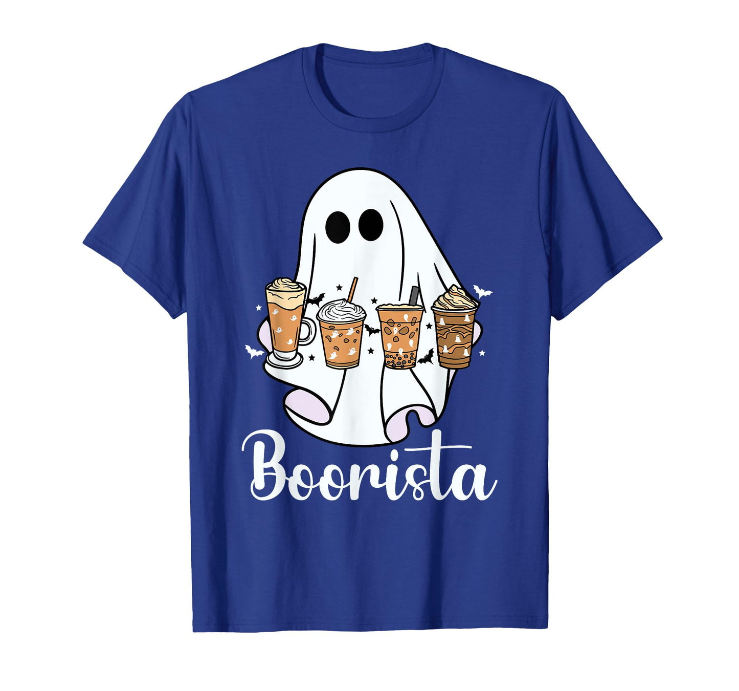 Boorista Ghost Halloween Costume Coffee Barista Ghost Funny T-Shirt