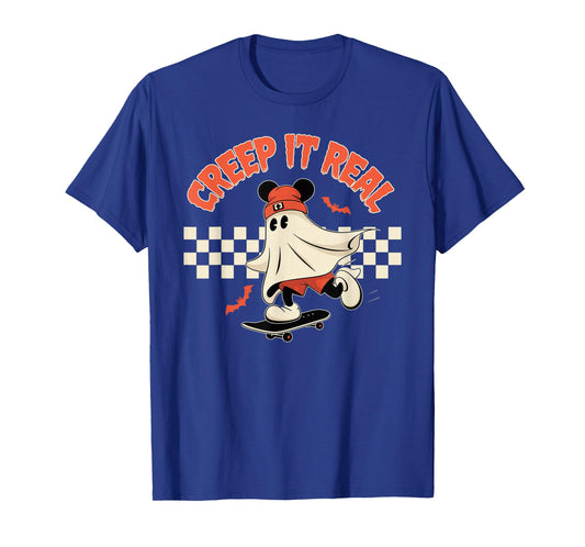 Creep it Real Spooky Ghost Mouse Men Women Halloween T-Shirt