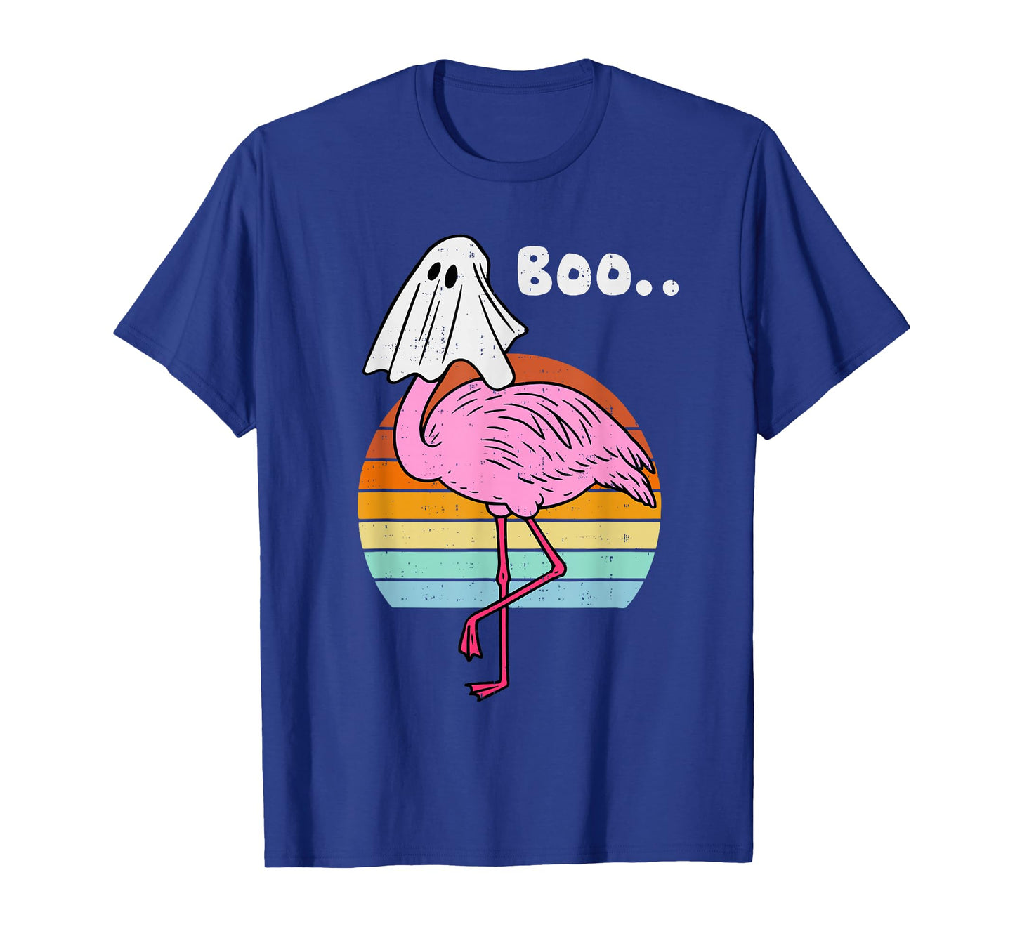 Boo Flamingo Ghost Spooky Halloween Costume Bird Animal T-Shirt