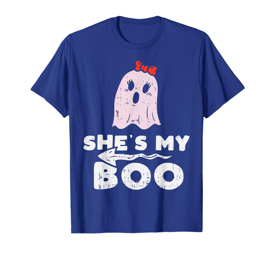 Shes My Boo Cute Matching Couple Halloween Costume Boyfriend T-Shirt