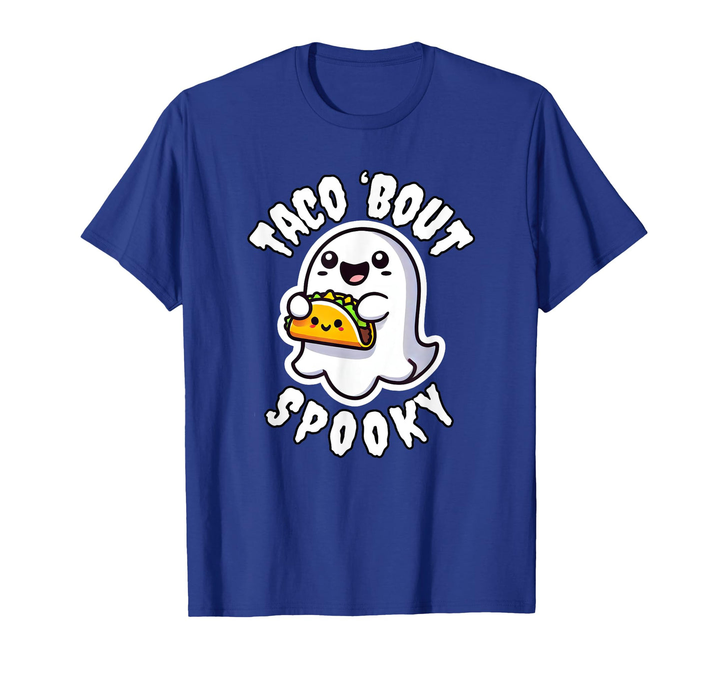 Taco' Bout Spooky Cute Ghost Holding a Taco Halloween Kids T-Shirt