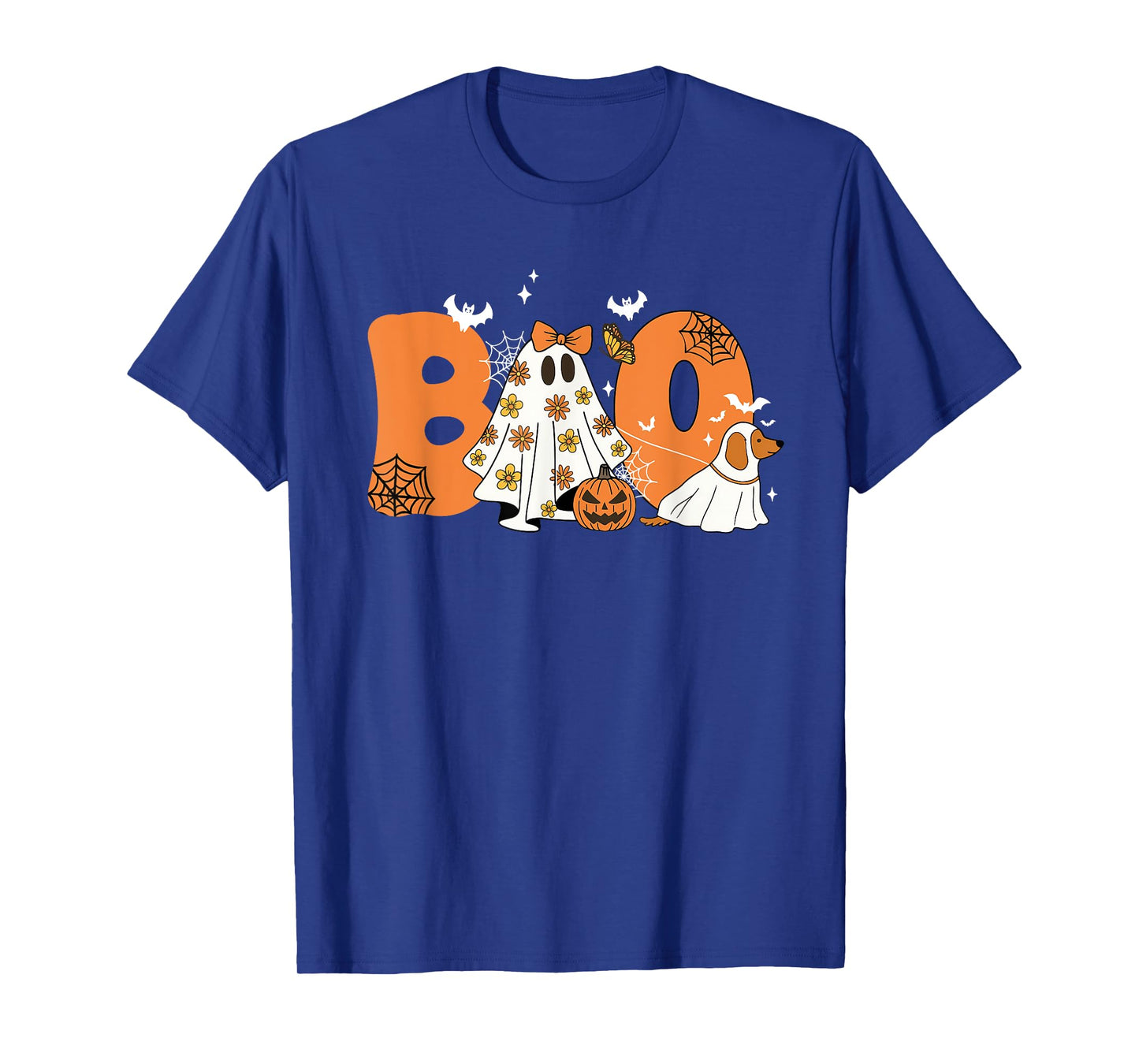 Funny Dachshund Ghost Halloween Pumpkin Spooky Dog Lover T-Shirt