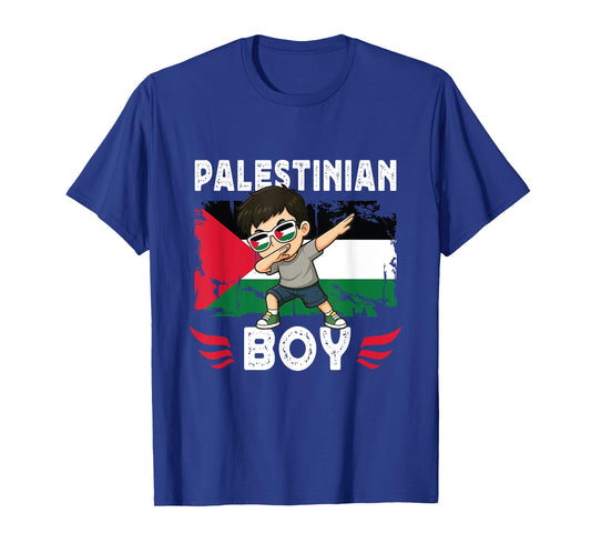 Palestinian Boy Dab Pose Palestinian Son Palestine Flag T-Shirt