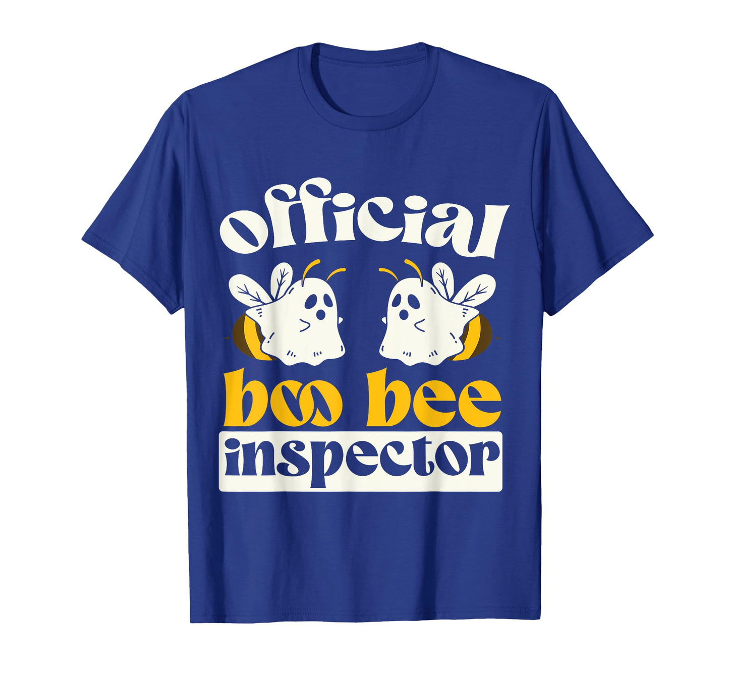 Official Boo Bee Inspector Halloween Humor Funny Ghost T-Shirt