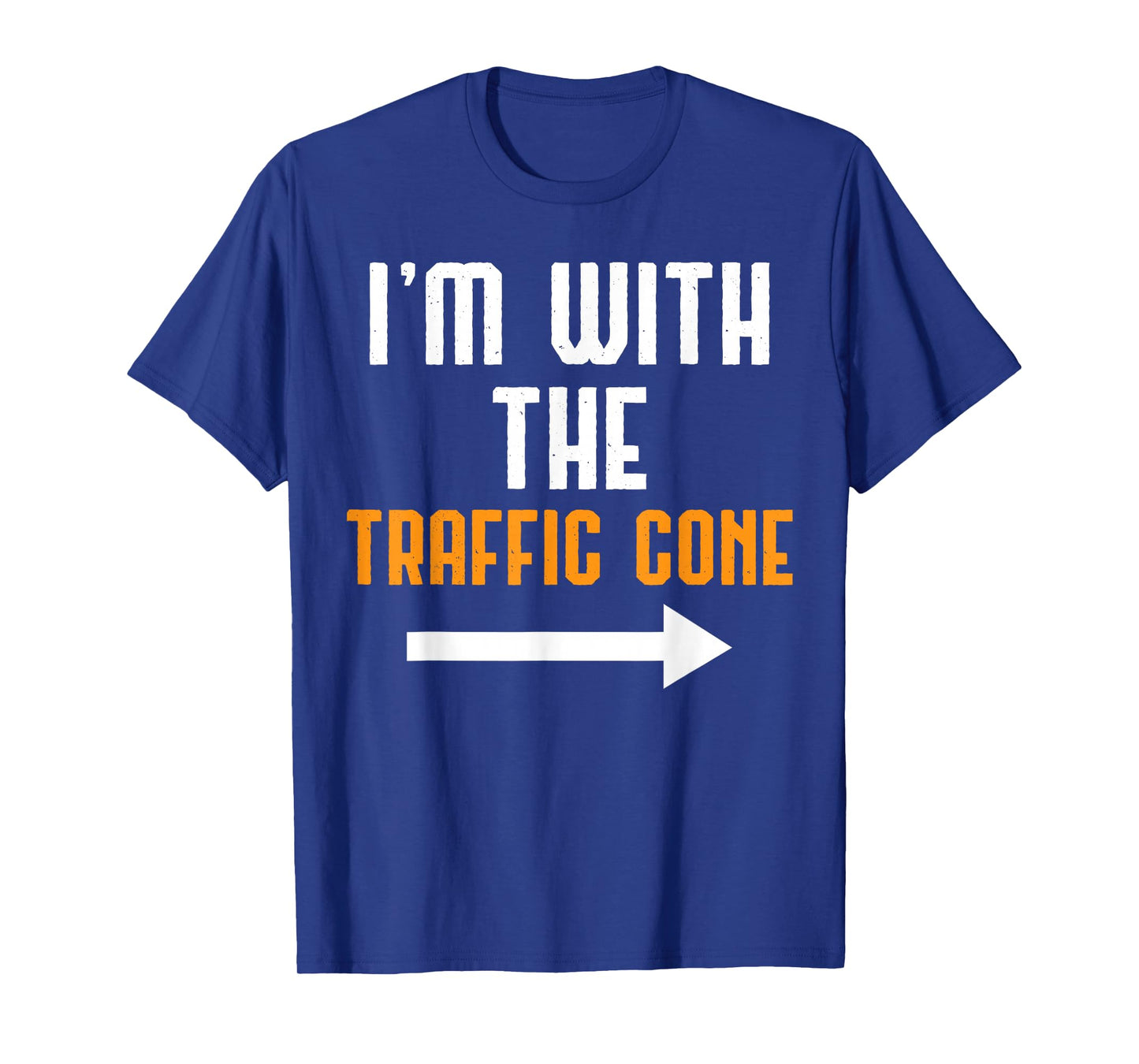 I'm With The Traffic Cone Costume Funny Halloween Couple T-Shirt