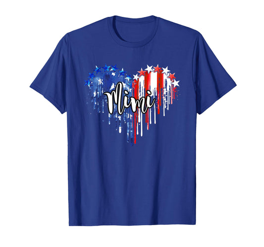 American Mimi Dripping USA Flag Patriotic American Mimi T-Shirt for Women Men