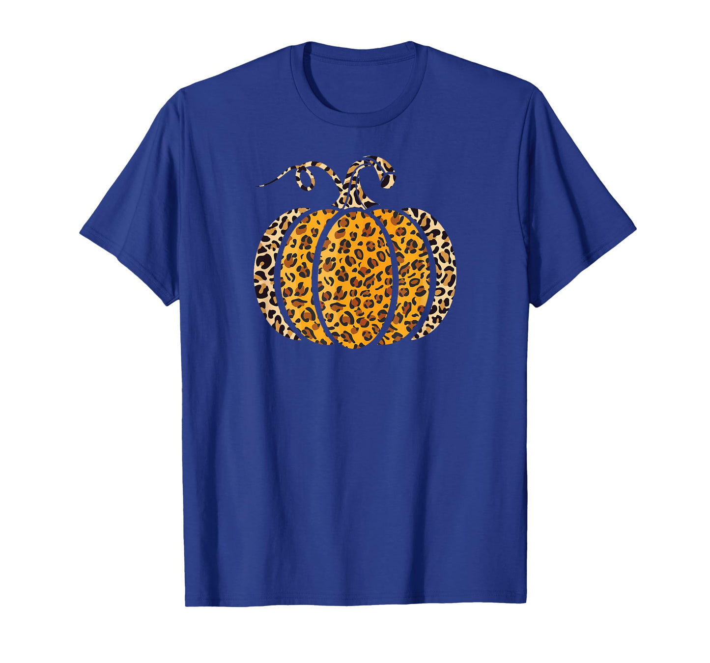 Pumpkin Leopard Print Funny Halloween Costume Autumn Pumpkin T-Shirt