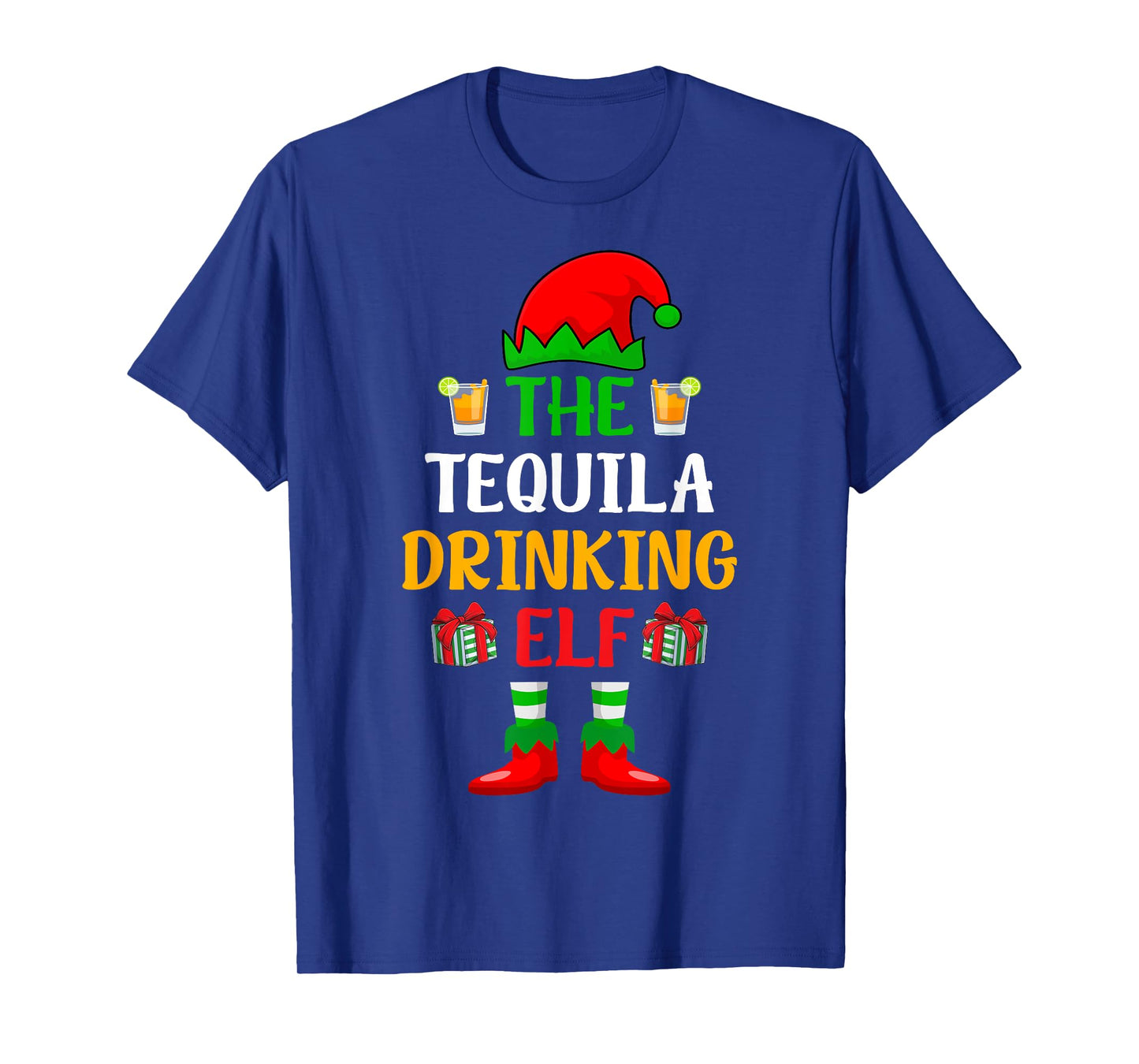 The Tequila Drinking ELF Xmas Holiday Christmas Tequila T-Shirt