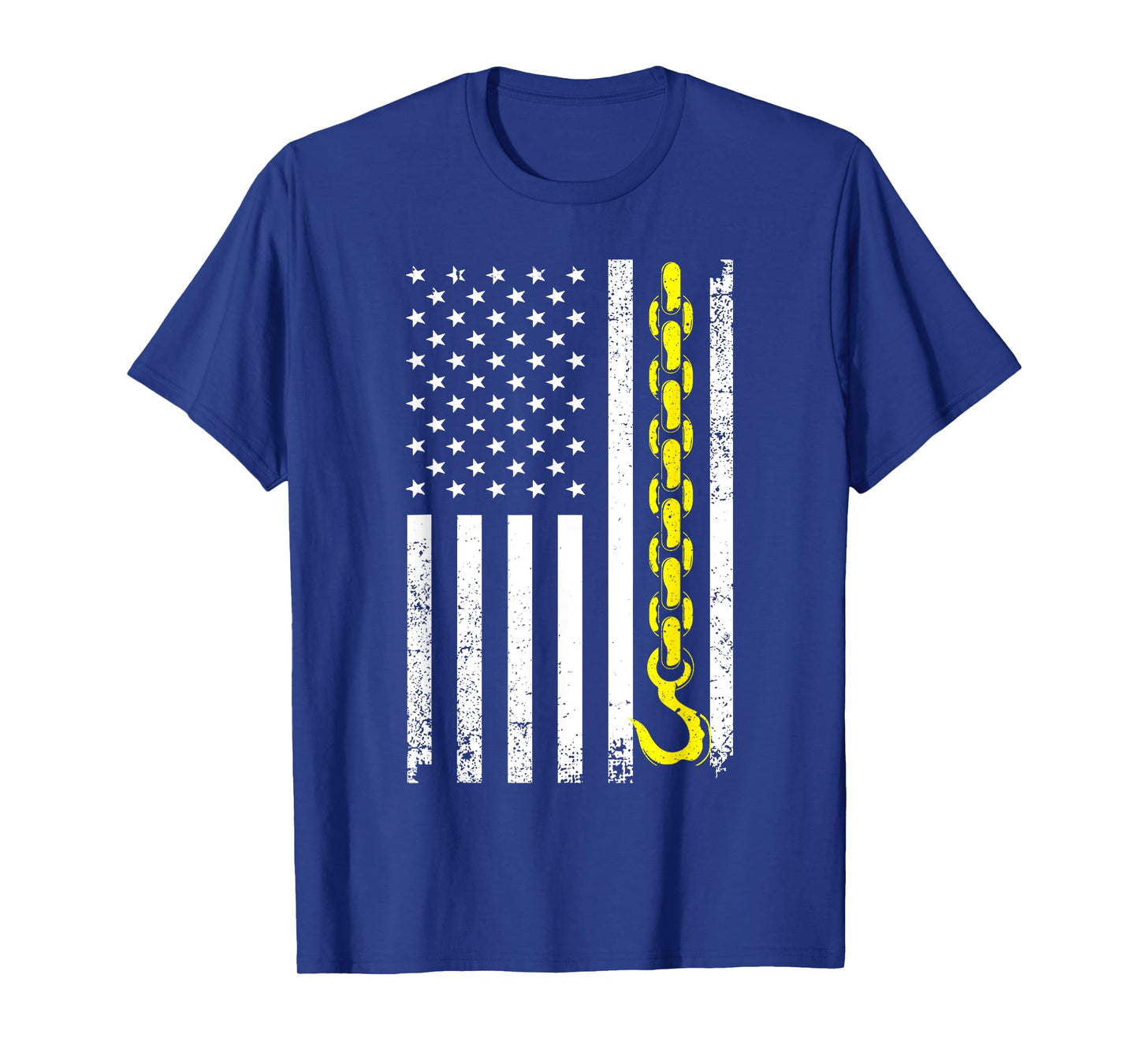 Funny Tow Truck Gift Men Women Cool US Flag Trucking Driver T-Shirt