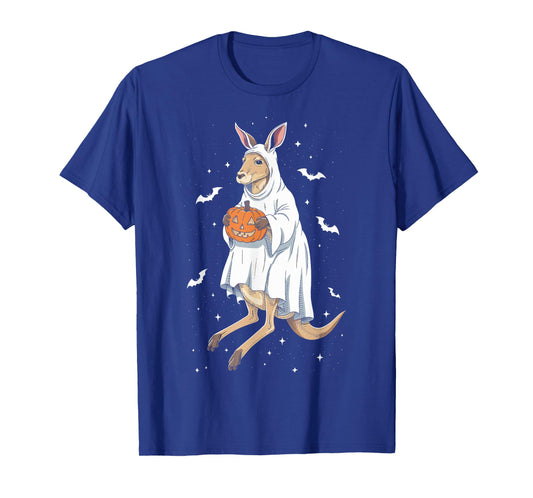Funny Ghost Kangaroo Lovers Spooky Halloween Costume T-Shirt