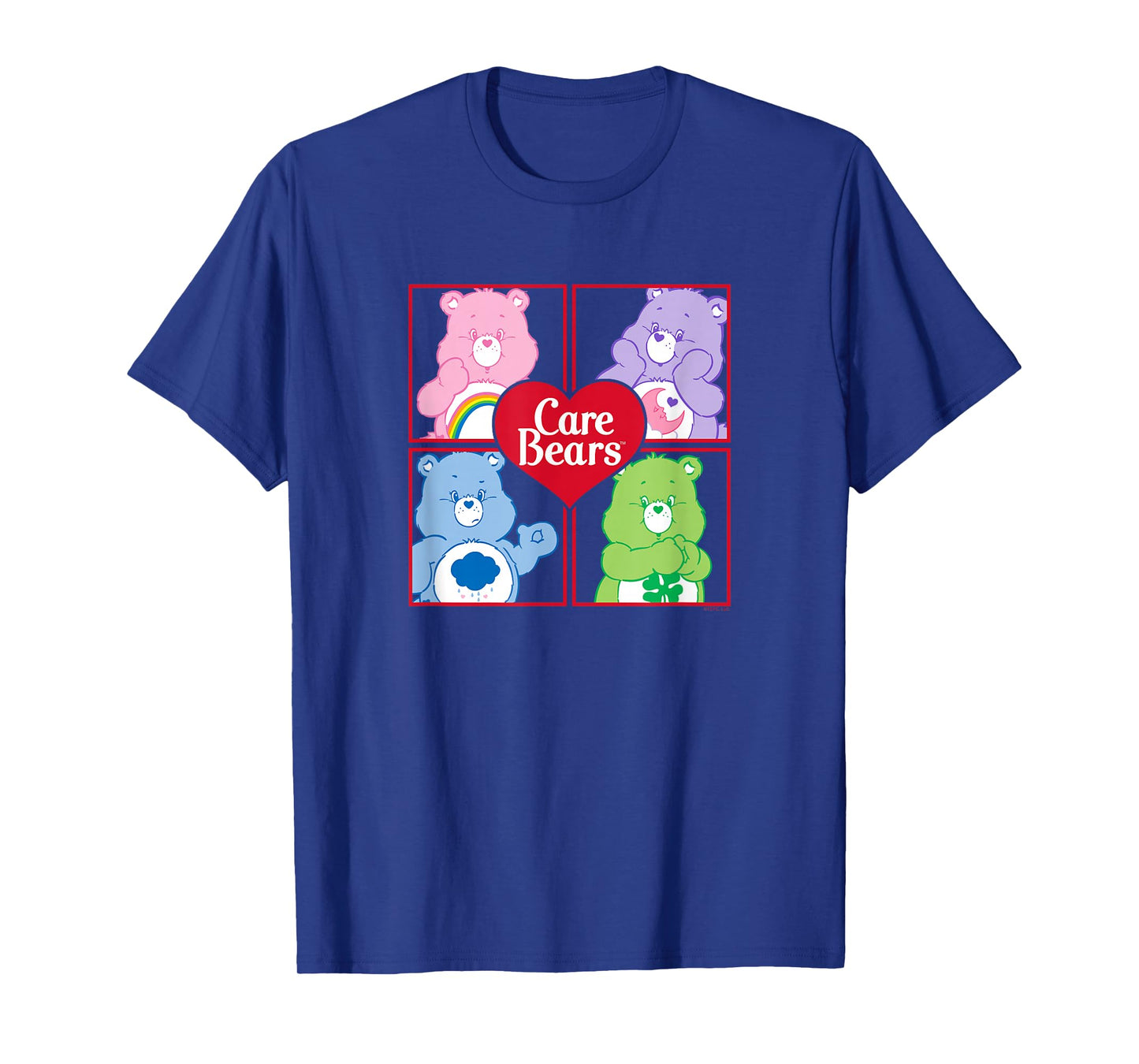 Care Bears Four Block Bears Heart Logo Retro Cartoon T-Shirt