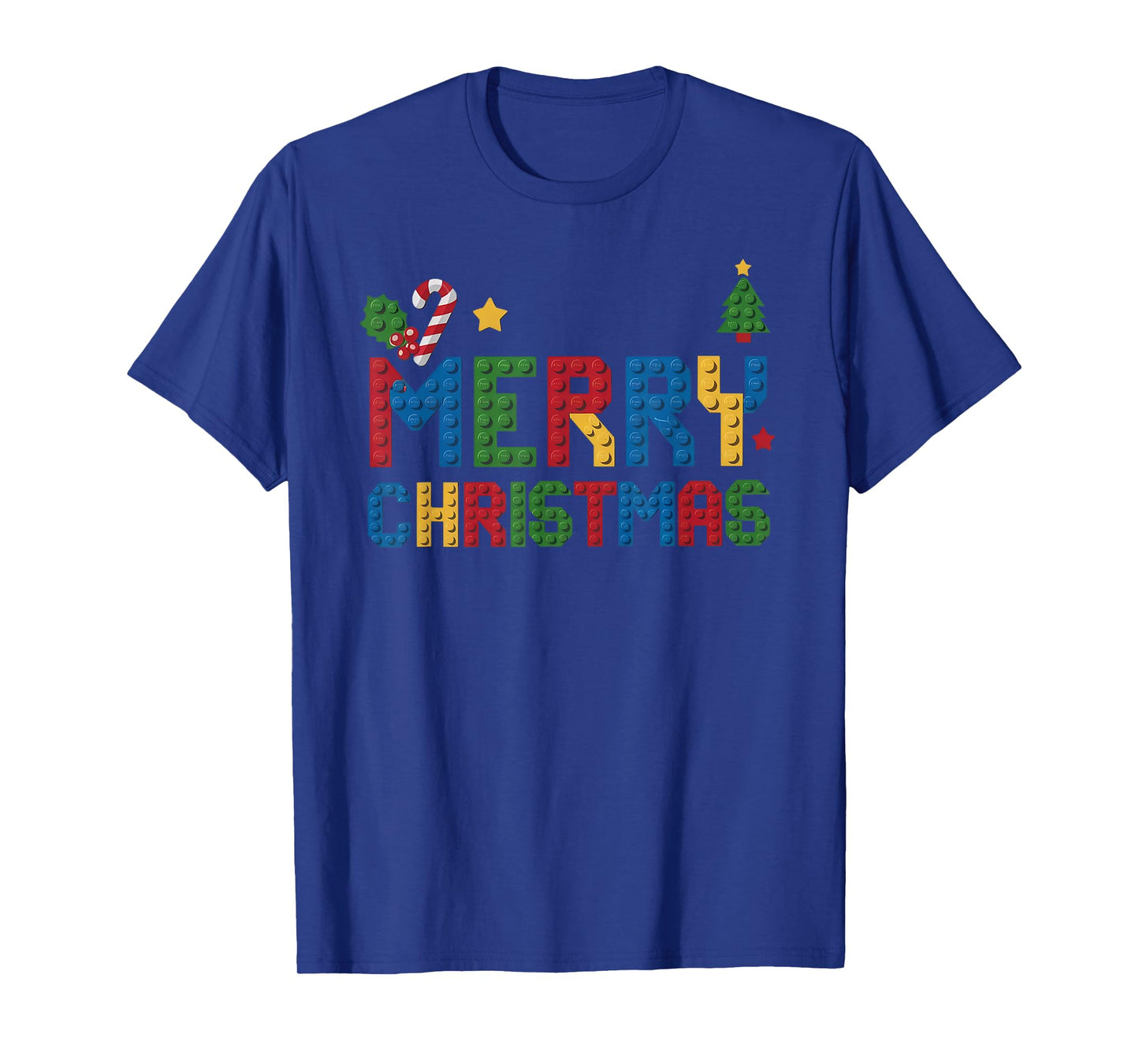 Merry Christmas Master Builder Kids Building Blocks Bricks T-Shirt
