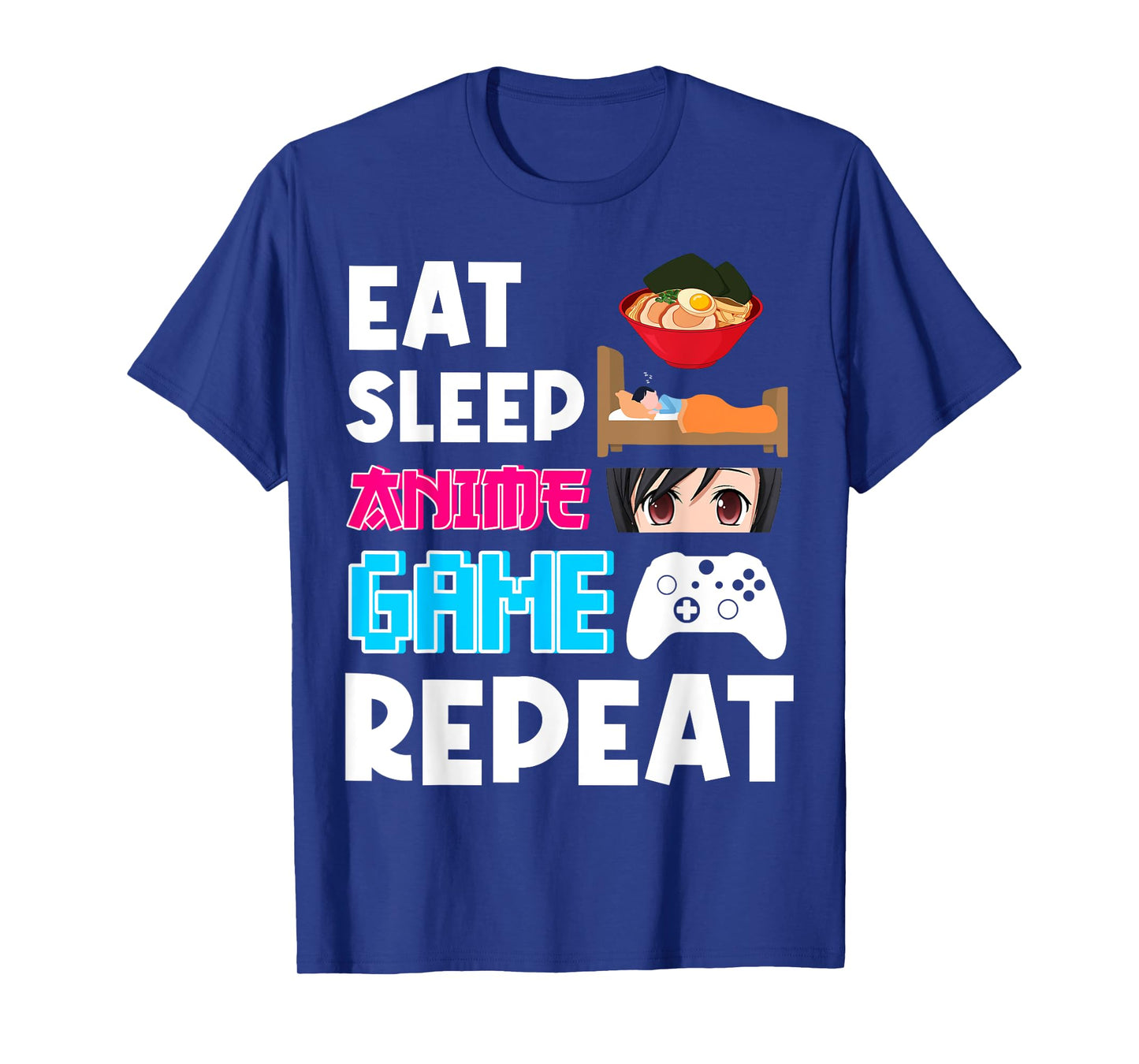 Eat Sleep Anime Game Repeat Shirt, Anime Manga Shirts Gifts T-Shirt