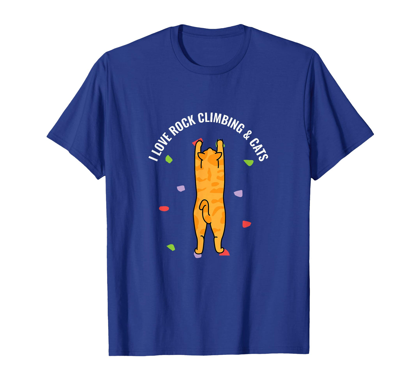 I Love Rock Climbing & Cats Cute Kitty Cat Feline Gift T-Shirt