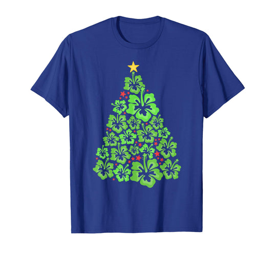 Hawaiian Christmas Tree Mele Kalikimaka Flower Hawaii T-Shirt
