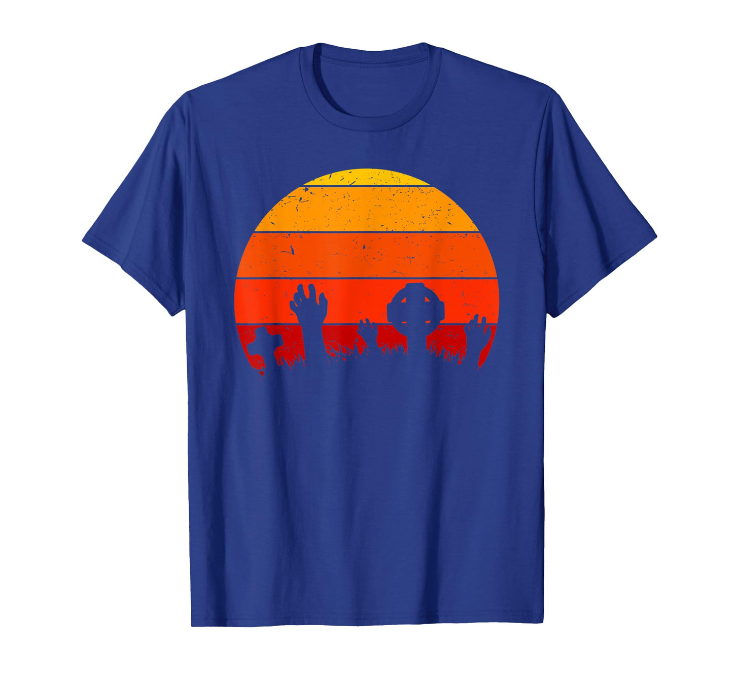 Vintage Retro Sunset Halloween Cemetery, Halloween Costume T-Shirt