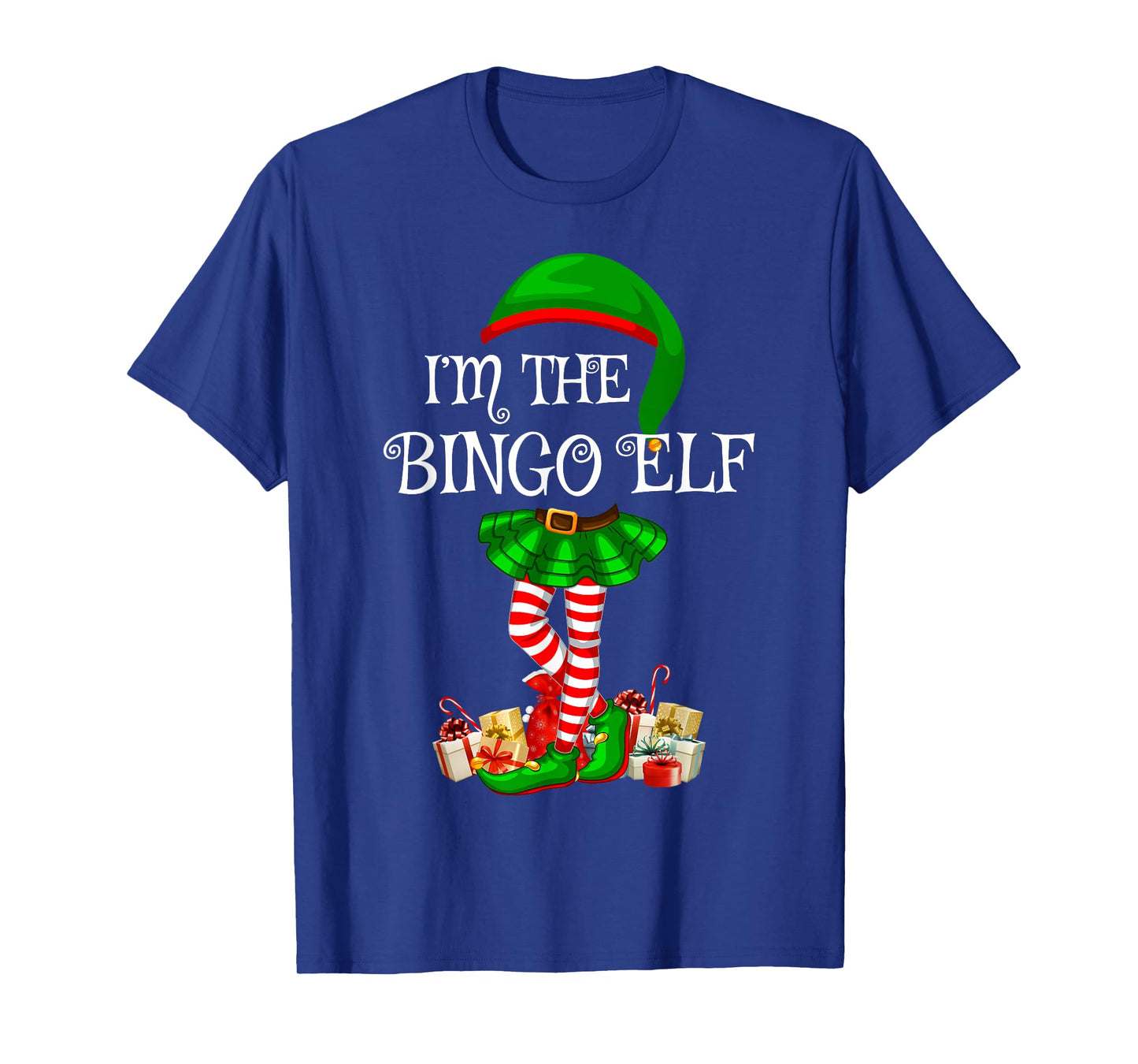 Matching Family Women Girls I'm The Bingo Elf Christmas T-Shirt