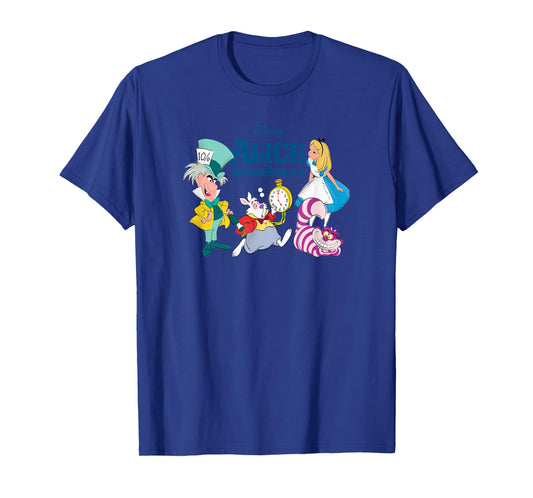 Disney Alice in Wonderland Group Shot & Logo T-Shirt