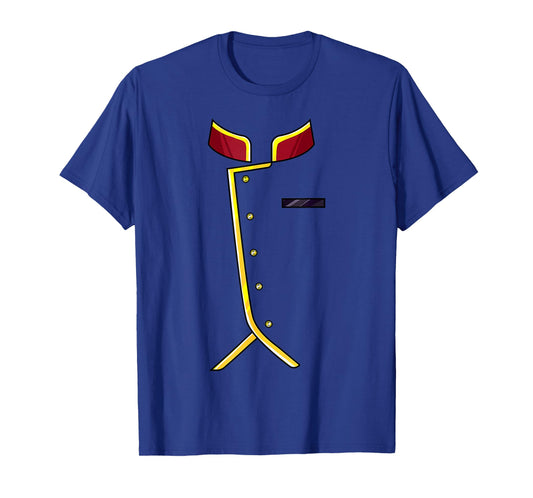 Funny Halloween Hotel Bellhop Easy Lazy Cosplay Red Costume T-Shirt