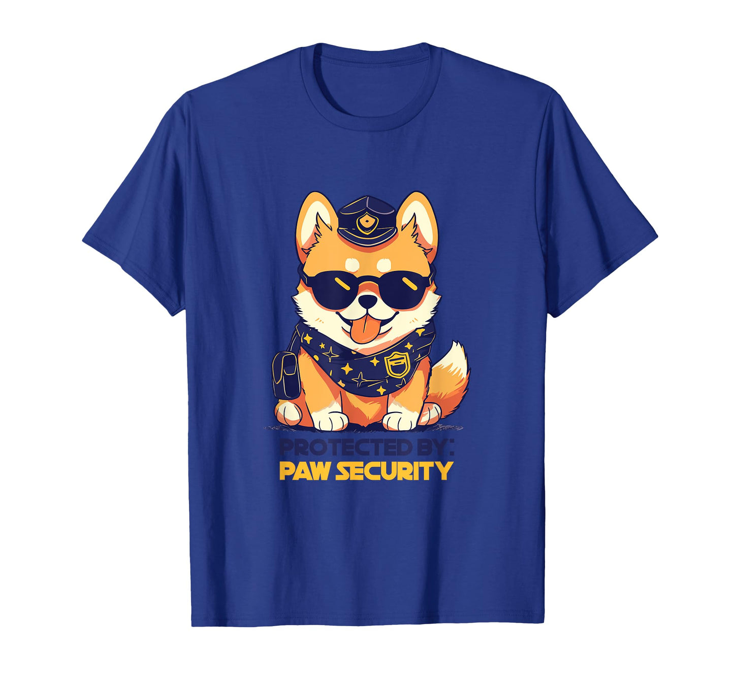 Cute Pomeranian Dog Protected By Paw Security Sunglasses Men Women Kids T-Shirt