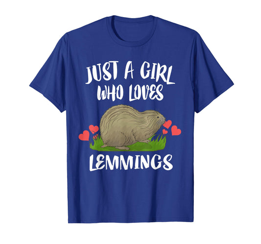Just A Girl Who Loves Lemmings Animals T-Shirt
