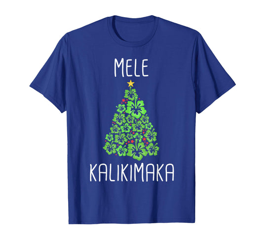 Hawaiian Christmas Tree Mele Kalikimaka Hawaii Tropical T-Shirt
