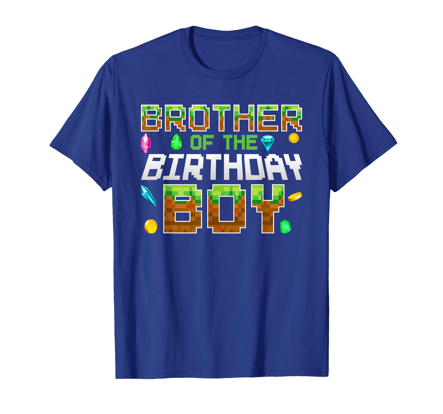 Brother Of The Birthday Boy Game Pixel Number Birthday Party T-Shirt