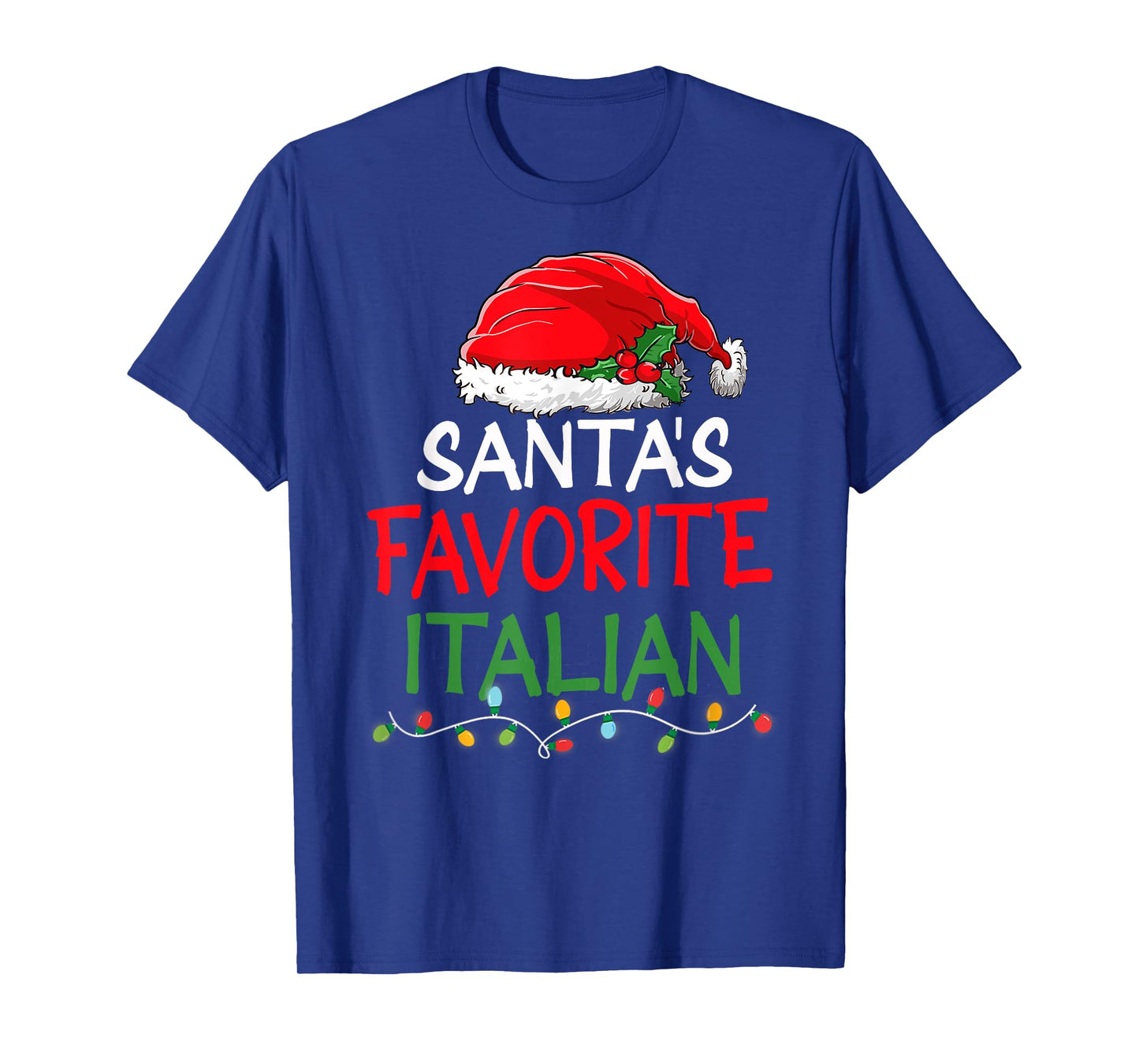 Santa's Favorite Italian Christmas Santa Claus tree lights T-Shirt