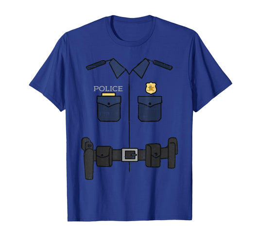Halloween Police Officer Costume Cop Boys Kids Men Women T-Shirt