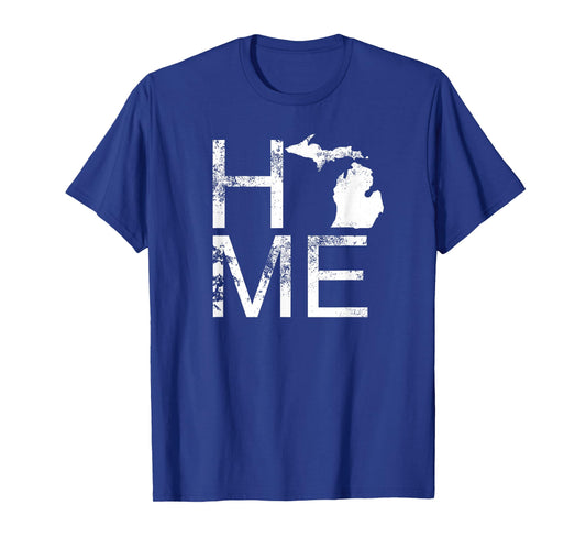 Michigan Home Shirt MI State Love Pride Map Distressed Tee T-Shirt