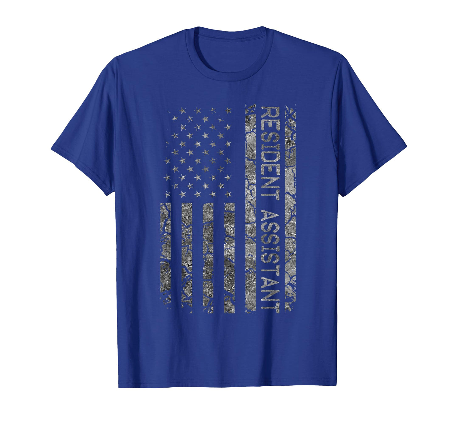 Funny Job Title Worker American Flag Resident Assistant T-Shirt for Women Men