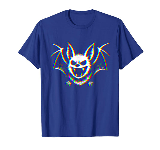 Halloween Aesthetic EDM Vaporwave Psychedelic Ghost Bat Rave T-Shirt