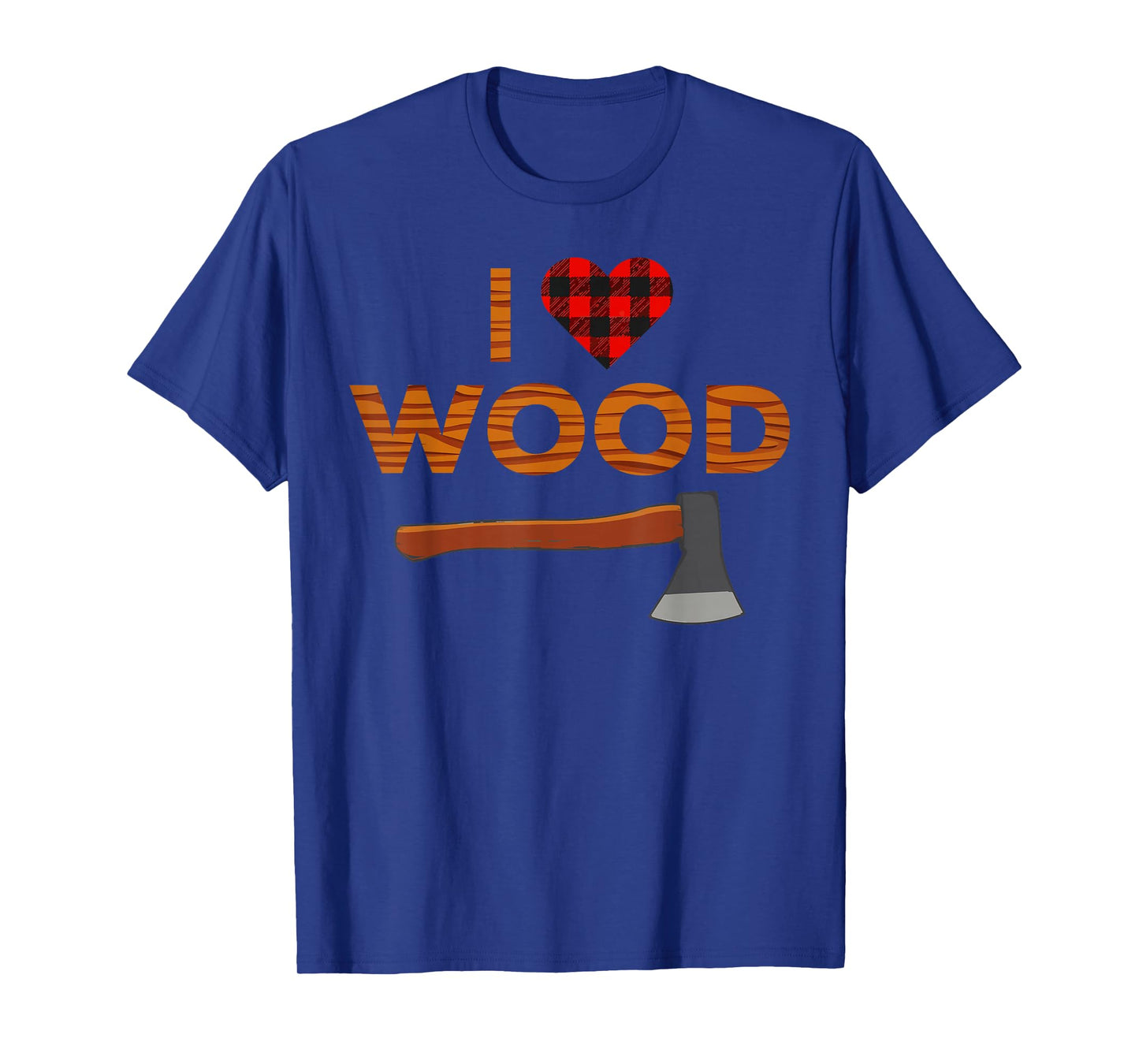I Love Wood Lumberjack Heart Halloween Party Woodworking T-Shirt