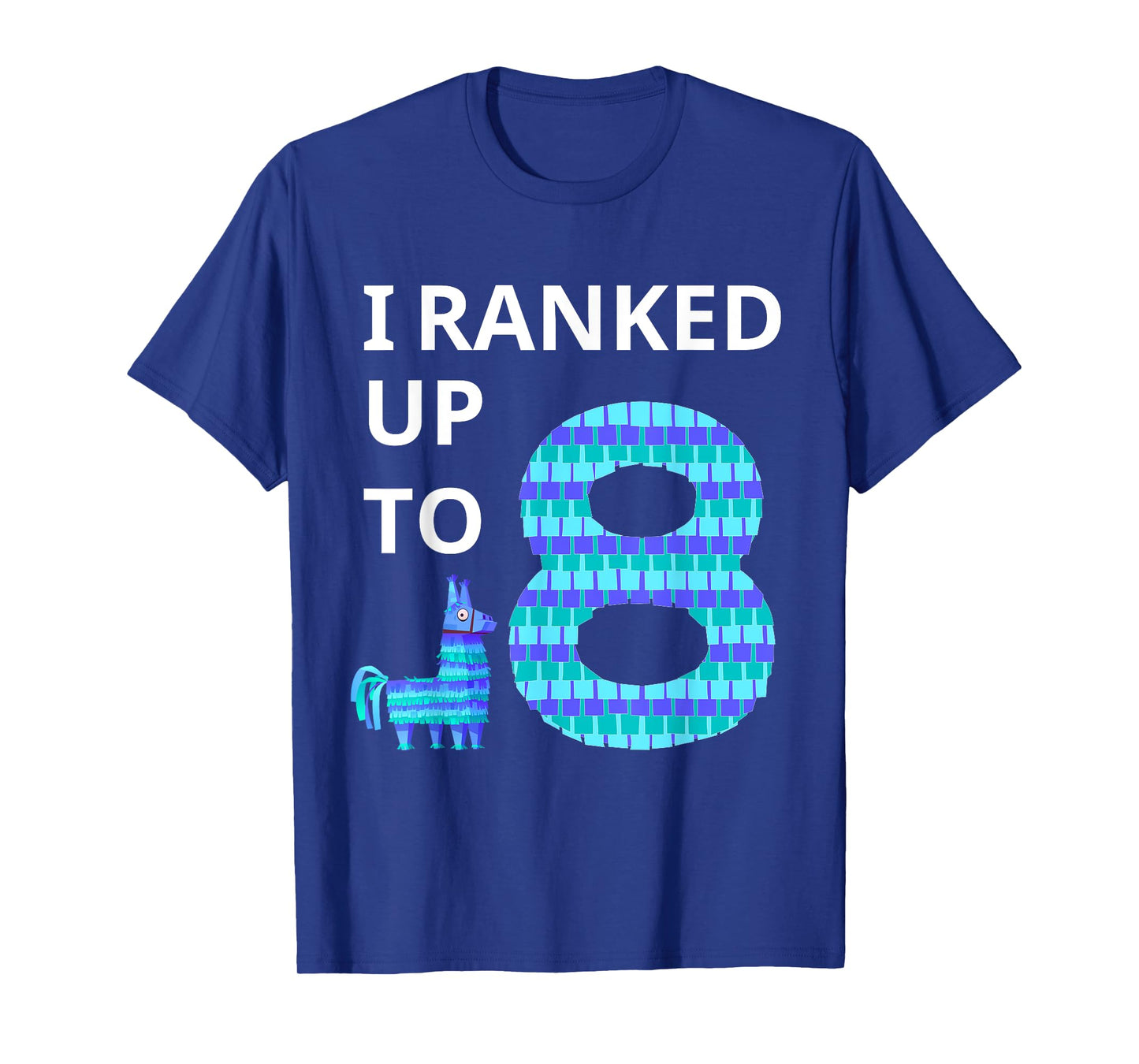 I Ranked Up To 8 Birthday Video Game Llama Piñata Birthday T-Shirt