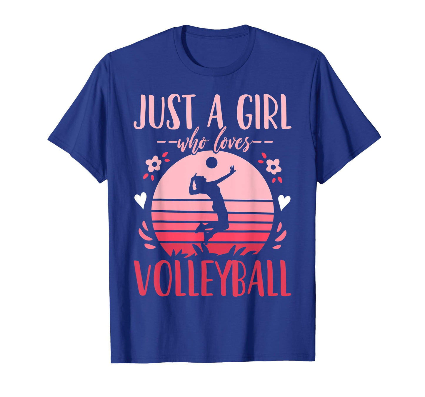 Volleyball Just a Girl Who Loves Volleyball Retro T-Shirt