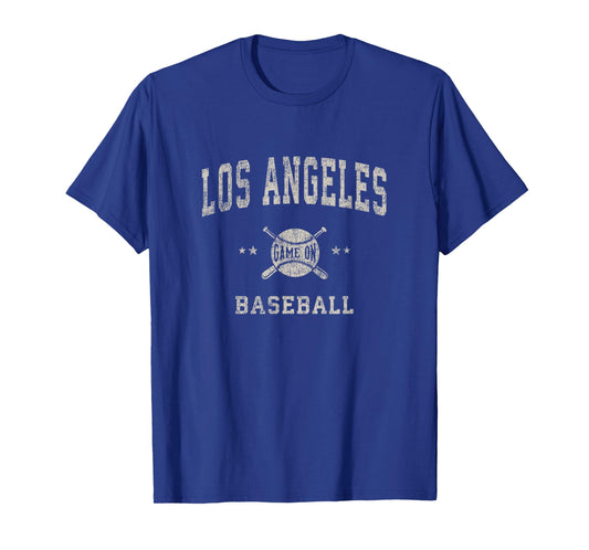Los Angeles LA Vintage Baseball Throwback Retro Design T-Shirt