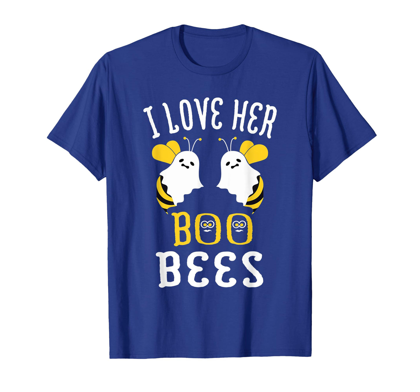 Boo Bees Halloween Couple I Love Her Matching Costume T-Shirt