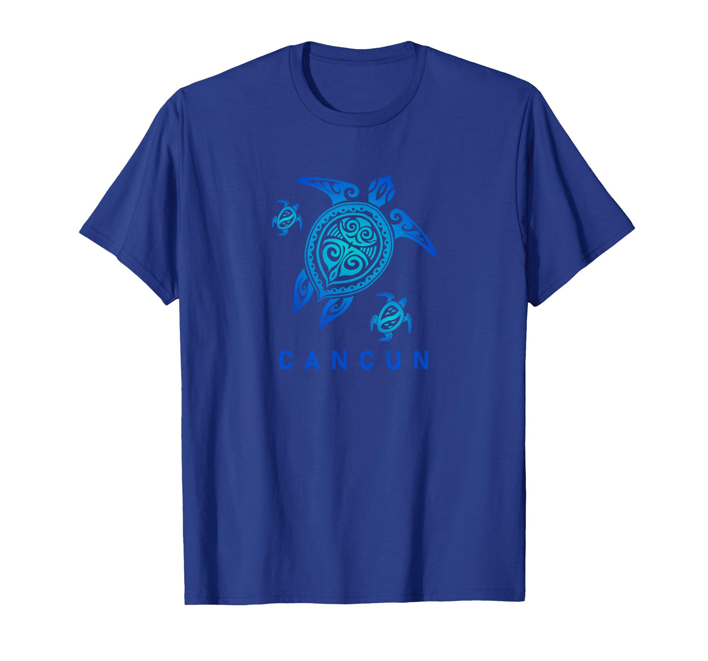 Cancun Mexico T-Shirt Sea Blue Tribal Turtle T-Shirt