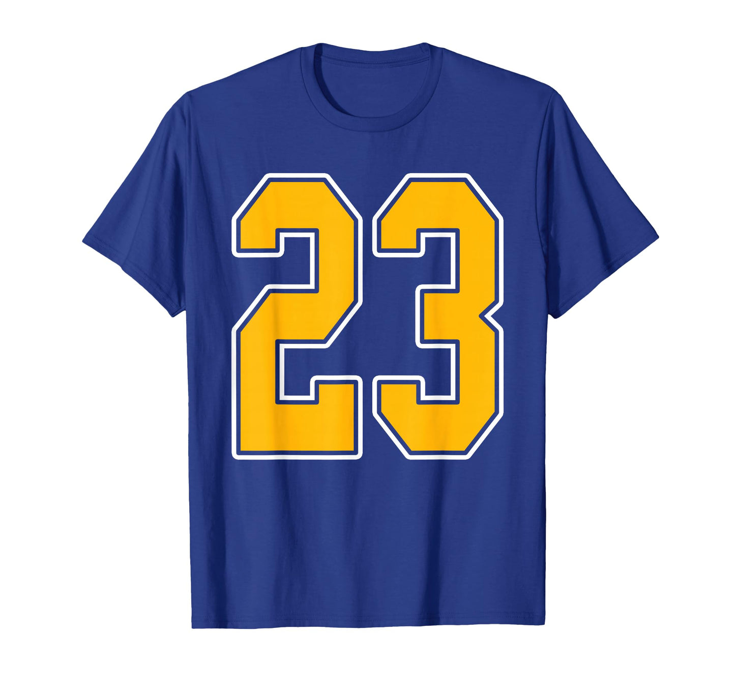 Gold and White Sports Number 23 Jersey Uniform Player T-Shirt