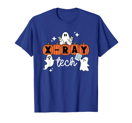 Tech Halloween Technician Squad Xray Tech Pumpkin T-Shirt