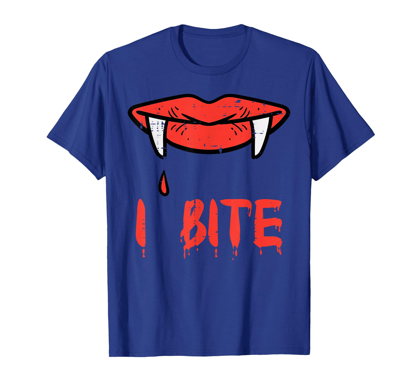 Halloween Vampire Lips I Bite Fangs Costume Women Girls Men T-Shirt