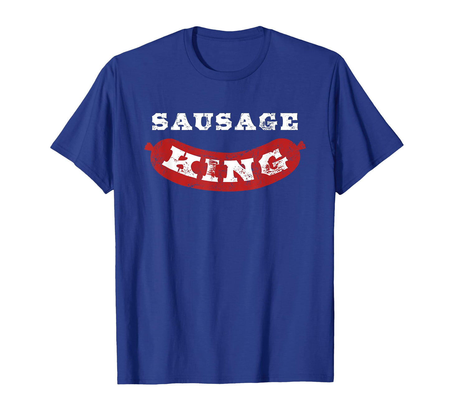 Sausage King Funny Distressed BBQ T-Shirt