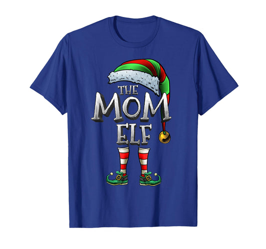 The Mom Elf Shirt Matching Family Funny Christmas Elf Mommy T-Shirt