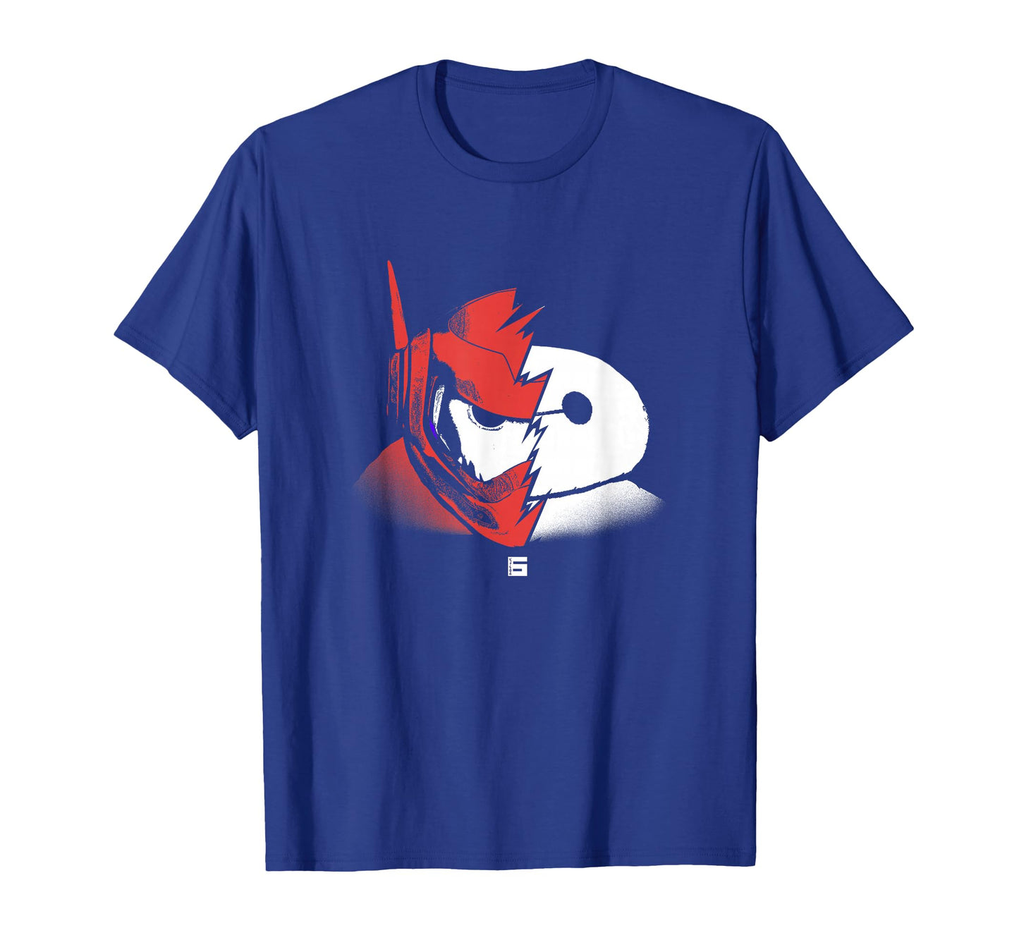 Disney Big Hero 6 Baymax Split Face Epic Shot Distressed T-Shirt
