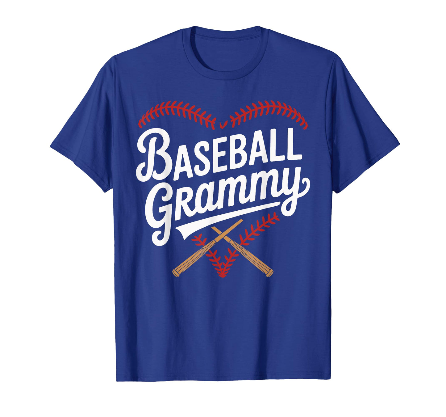 Baseball Grammy with Bats and Heart Design T-Shirt