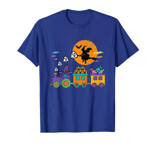Halloween Train Witch Ghost Pumpkin Toddler Boys Girls T-Shirt