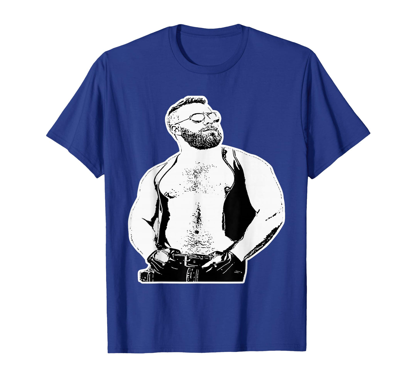 Gay Man Leather Funny Pride LGBTQ Fetish Top T-Shirt
